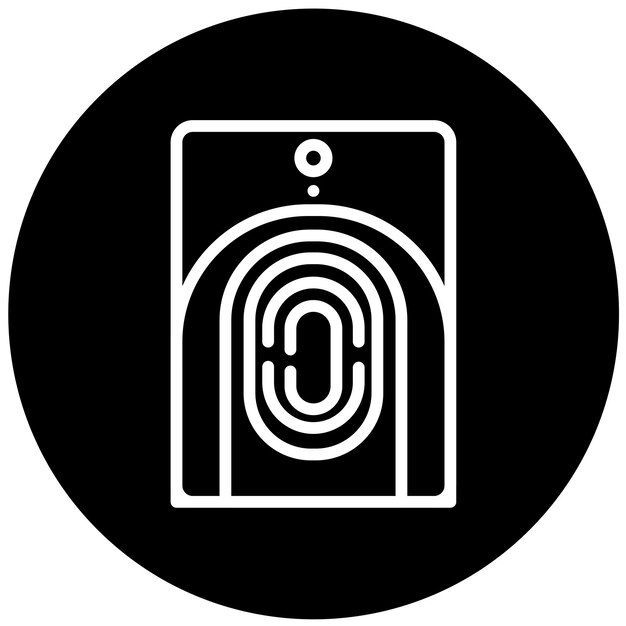 Estilo del icono del escáner de huellas dactilares de diseño vectorial