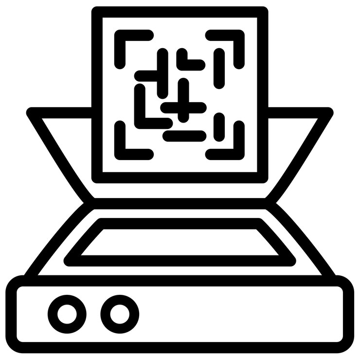 Vector estilo del icono del escáner