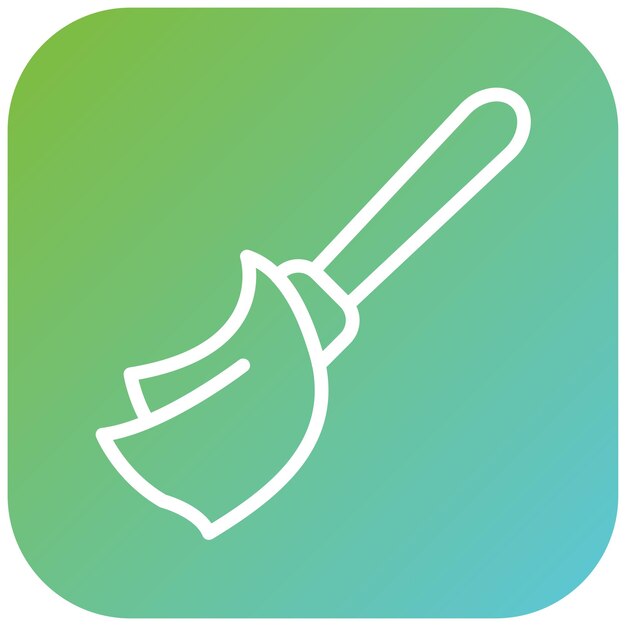 Estilo del icono de la escoba de diseño vectorial