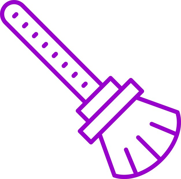 Estilo del icono de la escoba de diseño vectorial