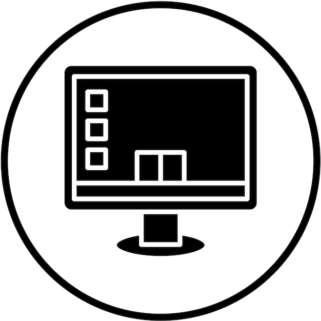 Estilo de icono de escritorio de diseño vectorial