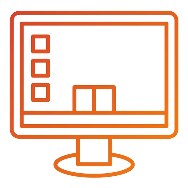 Estilo de icono de escritorio de diseño vectorial