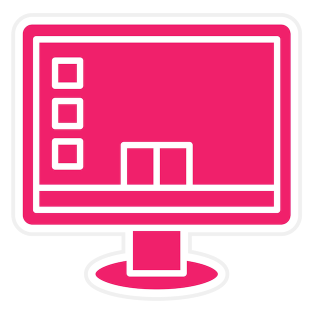 Estilo de icono de escritorio de diseño vectorial
