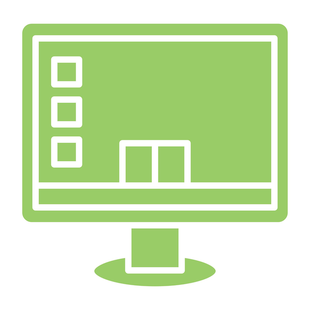 Estilo de icono de escritorio de diseño vectorial