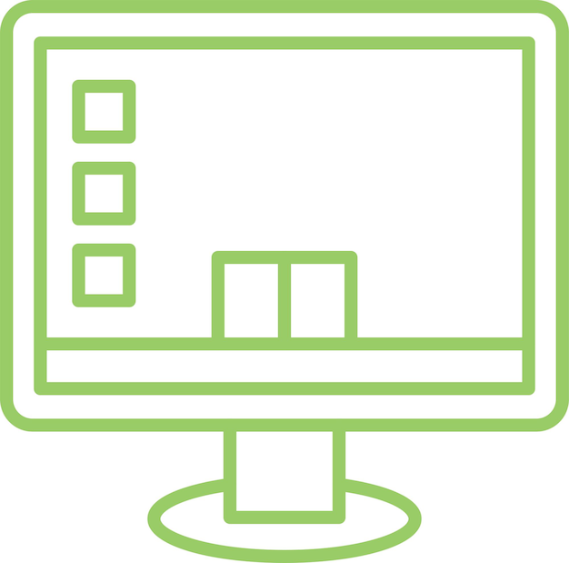 Estilo de icono de escritorio de diseño vectorial