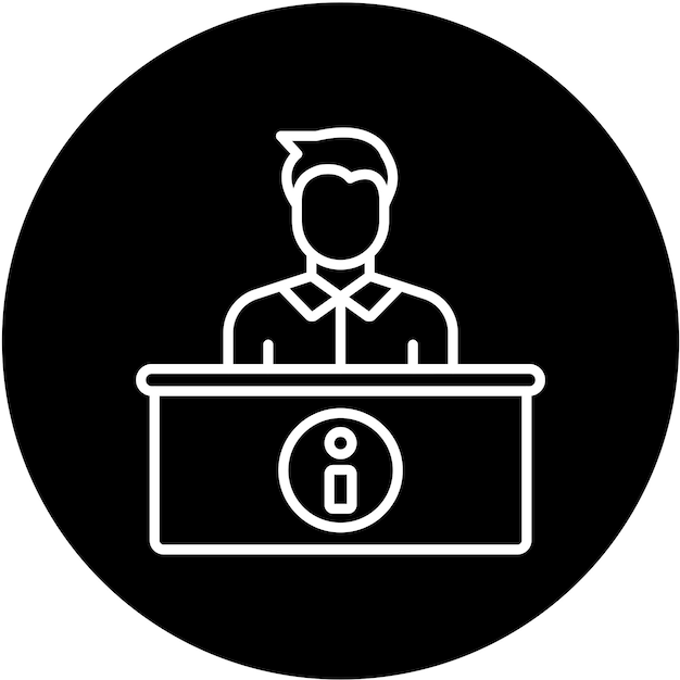 Estilo del icono del escritorio de información de diseño vectorial