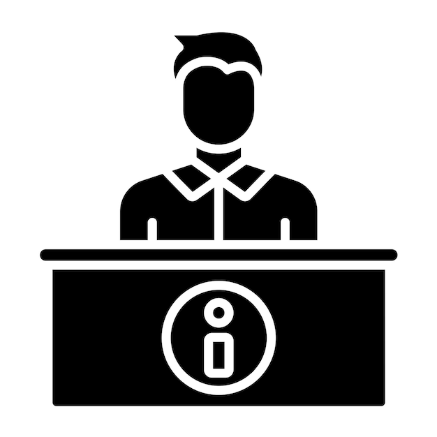 Estilo del icono del escritorio de información de diseño vectorial
