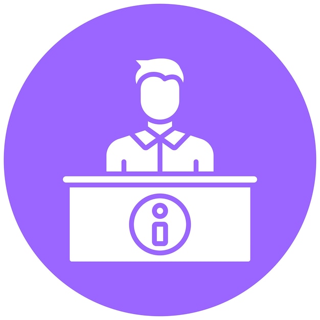 Estilo del icono del escritorio de información de diseño vectorial