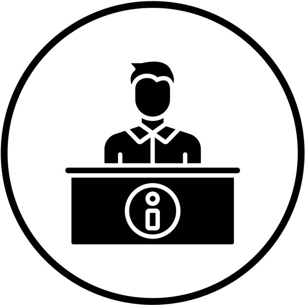 Estilo del icono del escritorio de información de diseño vectorial