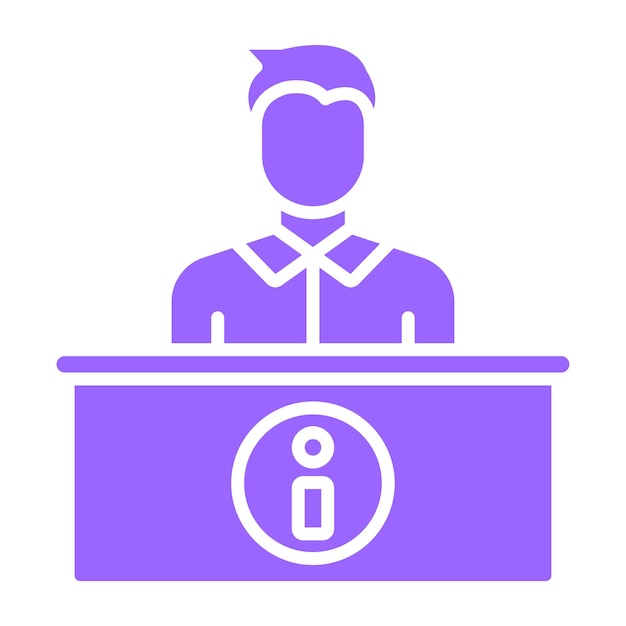 Estilo del icono del escritorio de información de diseño vectorial