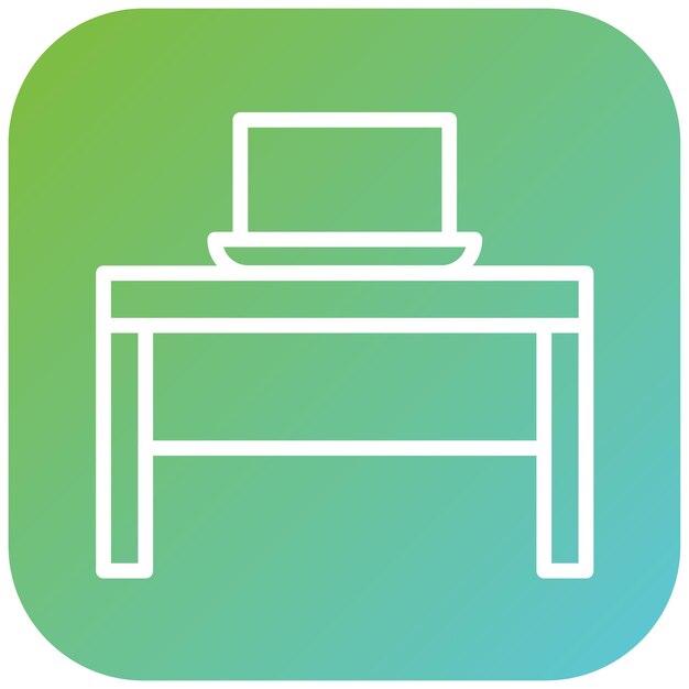 Estilo de icono de escritorio portátil de diseño vectorial