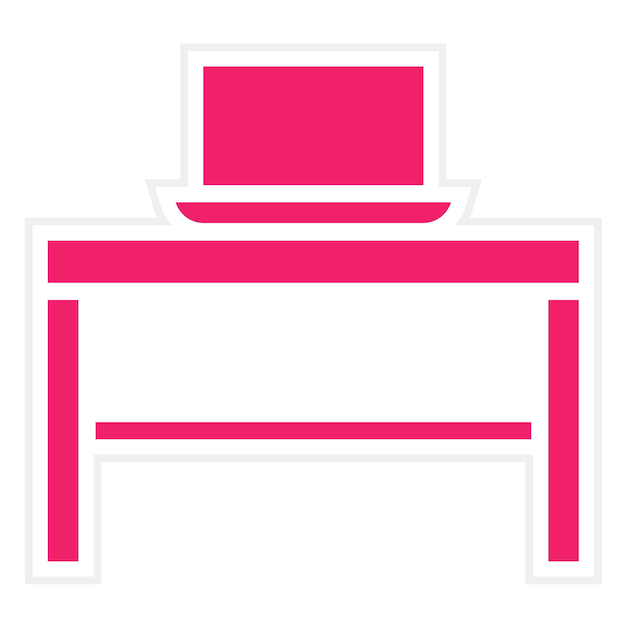Estilo de icono de escritorio portátil de diseño vectorial