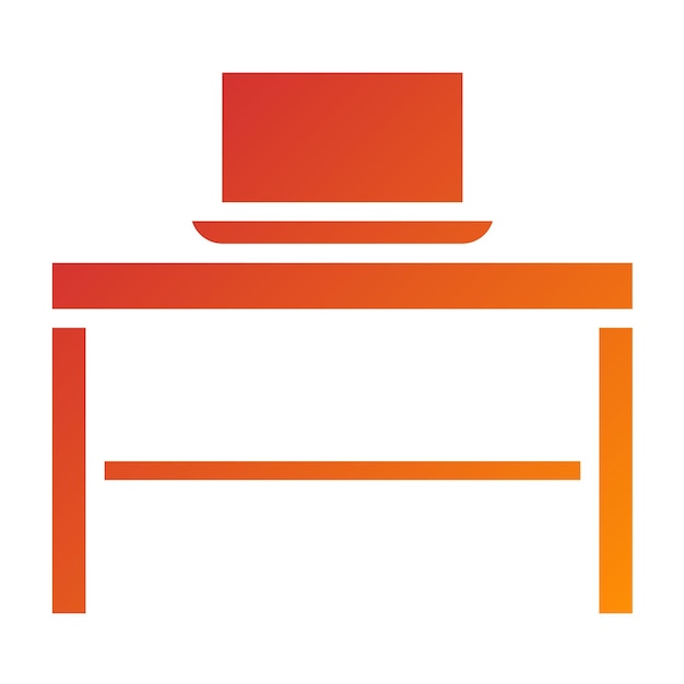 Estilo de icono de escritorio portátil de diseño vectorial