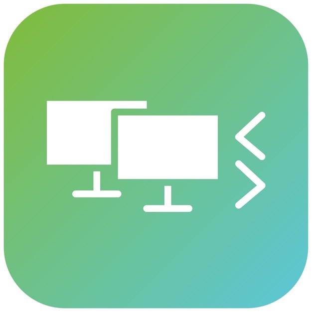Estilo del icono del escritorio remoto de diseño vectorial