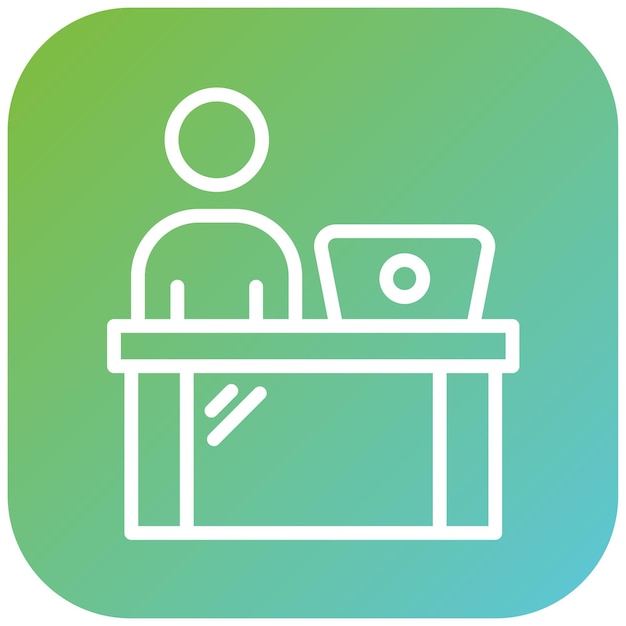 Estilo del icono del escritorio de servicio de diseño vectorial