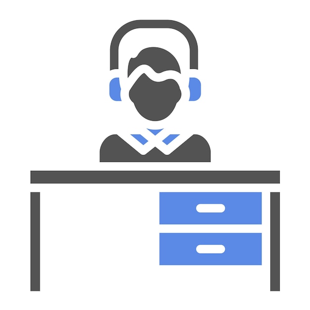 Estilo del icono del escritorio de servicio de diseño vectorial