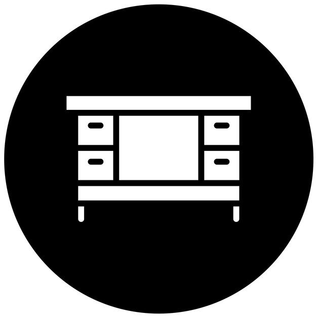 Estilo del icono del escritorio de servicio de diseño vectorial