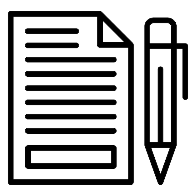Estilo de icono de escritura de diseño vectorial