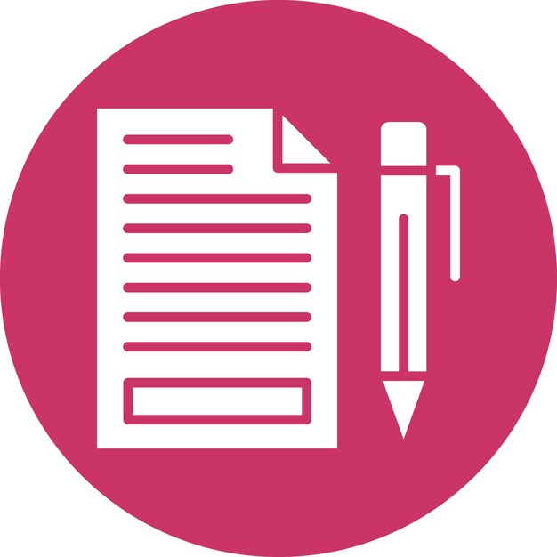 Estilo de icono de escritura de diseño vectorial