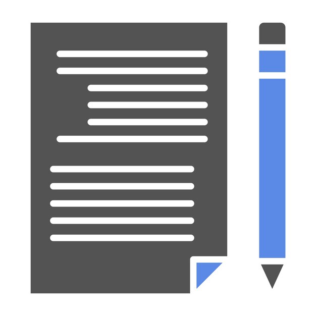 Estilo de icono de escritura de diseño vectorial