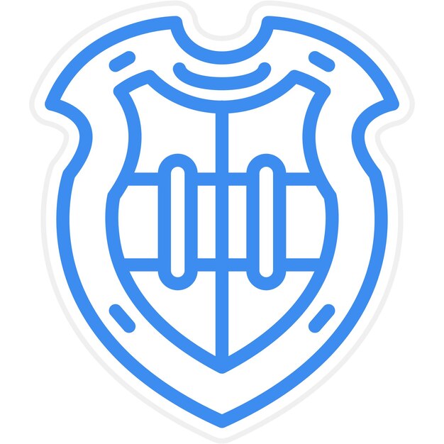 Estilo de icono de escudo de acero de diseño vectorial