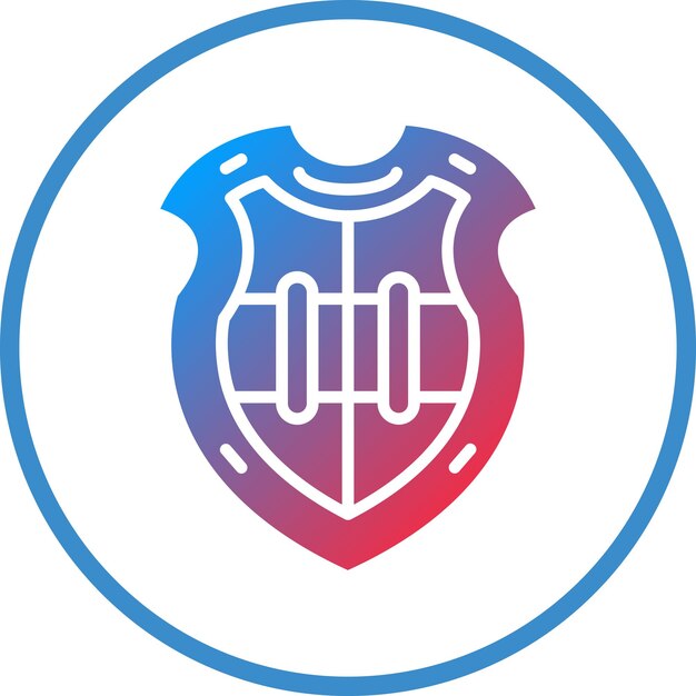 Estilo de icono de escudo de acero de diseño vectorial