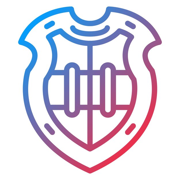 Estilo de icono de escudo de acero de diseño vectorial