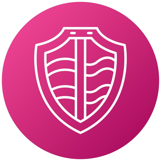 Estilo de icono de escudo de acero de diseño vectorial