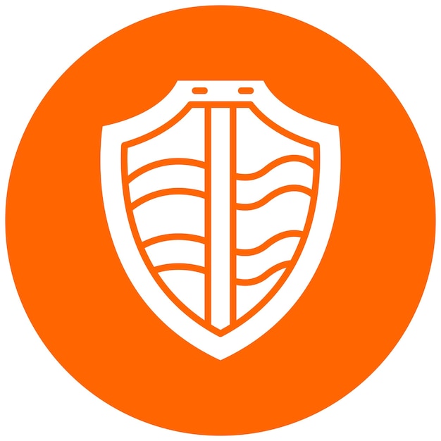 Estilo de icono de escudo de acero de diseño vectorial