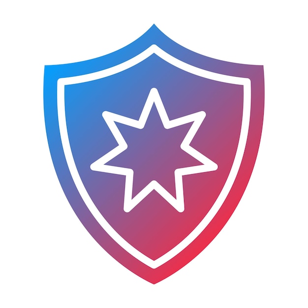 Estilo del icono del escudo de diseño vectorial