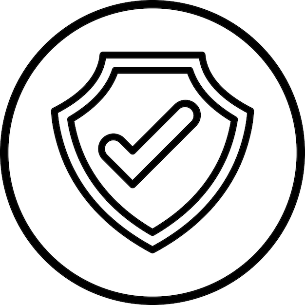 Estilo del icono del escudo de diseño vectorial