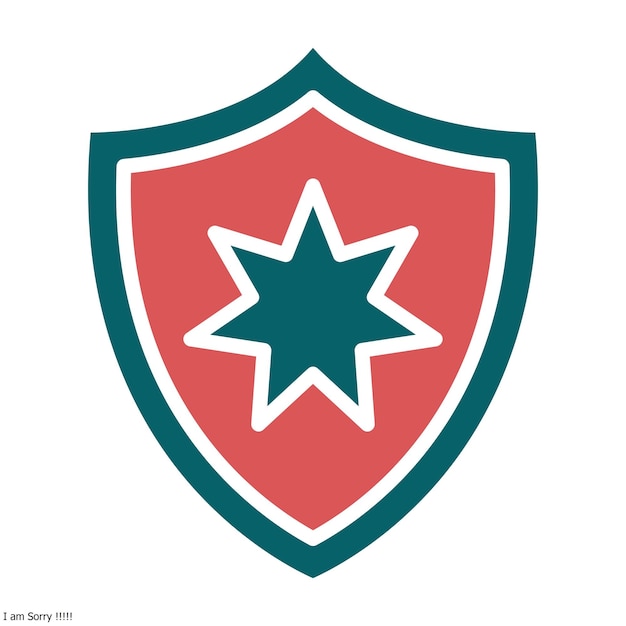 Estilo del icono del escudo de diseño vectorial
