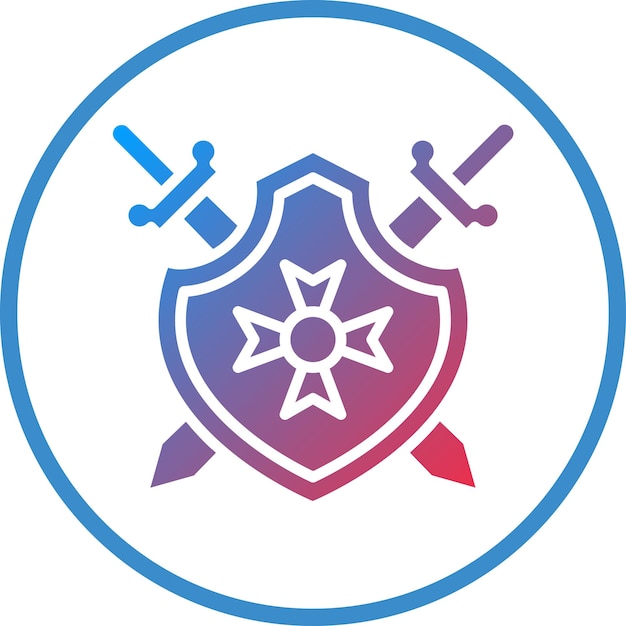 Estilo del icono del escudo de diseño vectorial