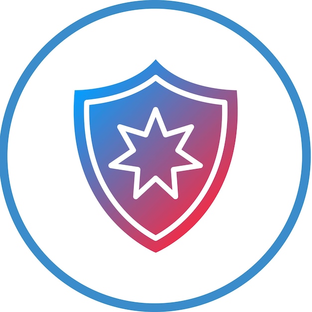 Estilo del icono del escudo de diseño vectorial