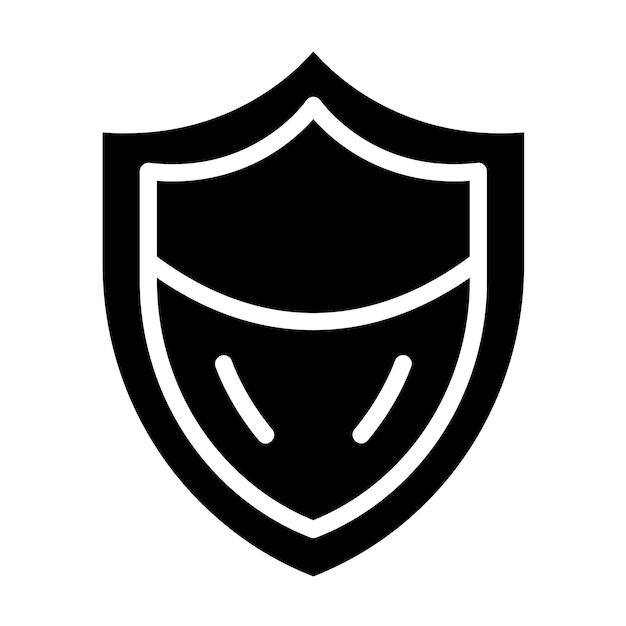 Estilo del icono del escudo de diseño vectorial