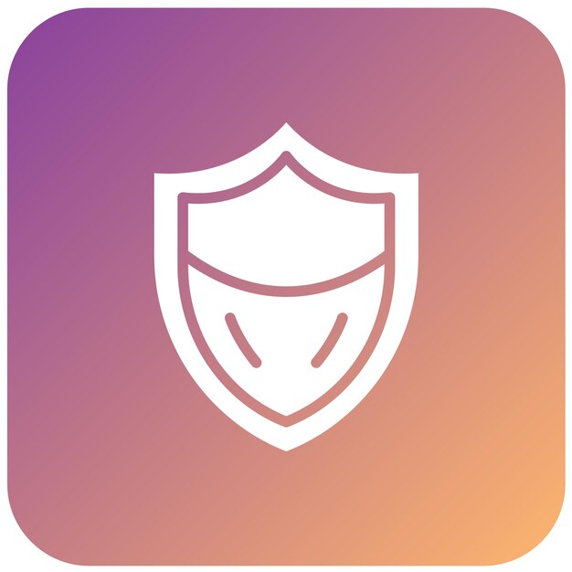 Estilo del icono del escudo de diseño vectorial