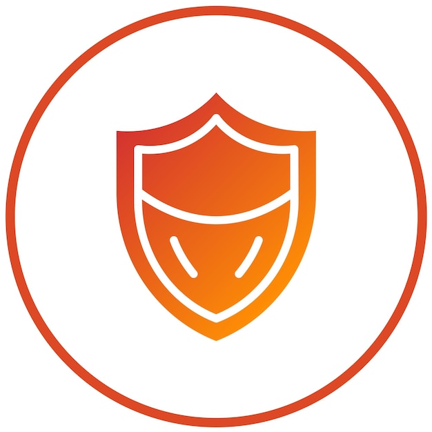 Estilo del icono del escudo de diseño vectorial