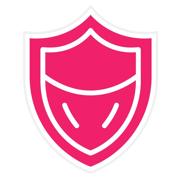 Estilo del icono del escudo de diseño vectorial