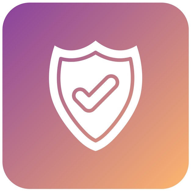 Estilo del icono del escudo de diseño vectorial