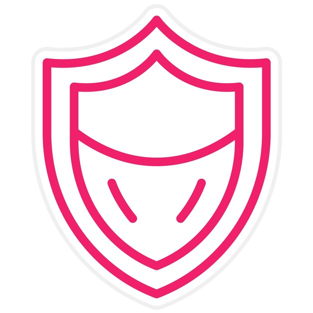 Estilo del icono del escudo de diseño vectorial