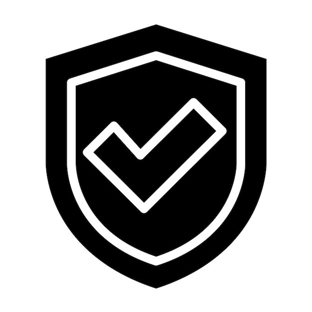 Estilo del icono del escudo de diseño vectorial