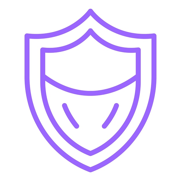 Estilo del icono del escudo de diseño vectorial