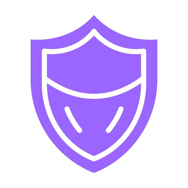 Estilo del icono del escudo de diseño vectorial