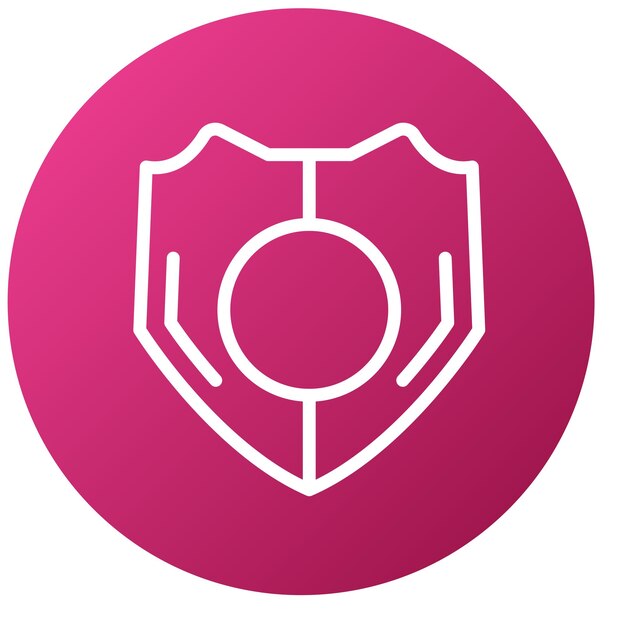 Estilo del icono del escudo de diseño vectorial