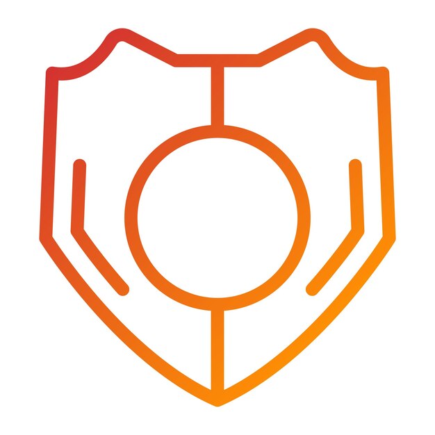 Estilo del icono del escudo de diseño vectorial