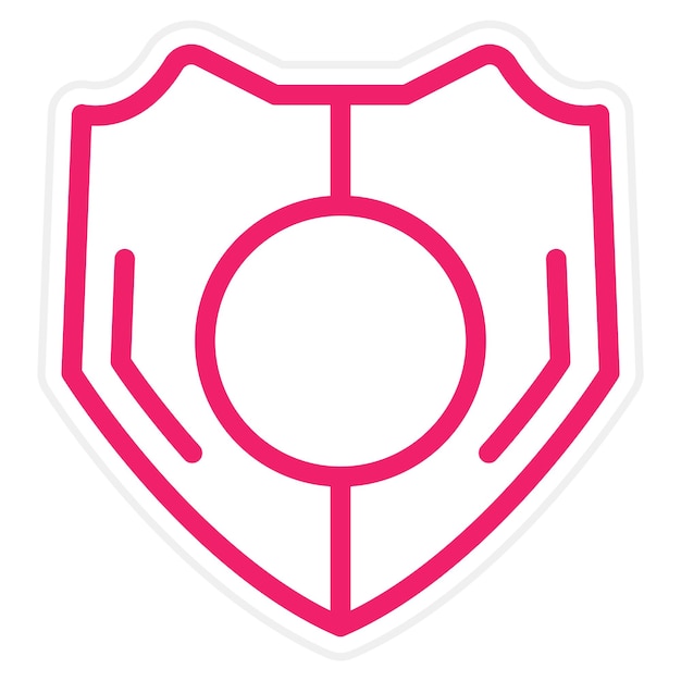 Estilo del icono del escudo de diseño vectorial