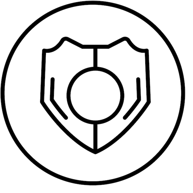 Estilo del icono del escudo de diseño vectorial