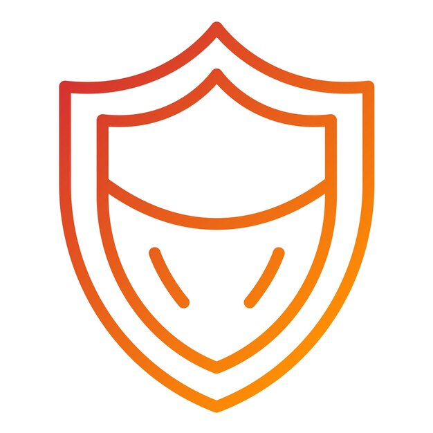 Estilo del icono del escudo de diseño vectorial