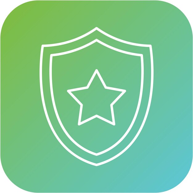 Estilo del icono del escudo de diseño vectorial