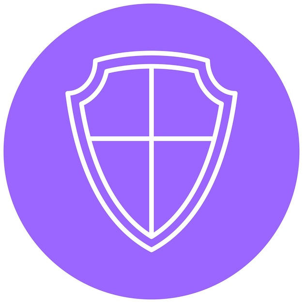 Estilo del icono del escudo de diseño vectorial